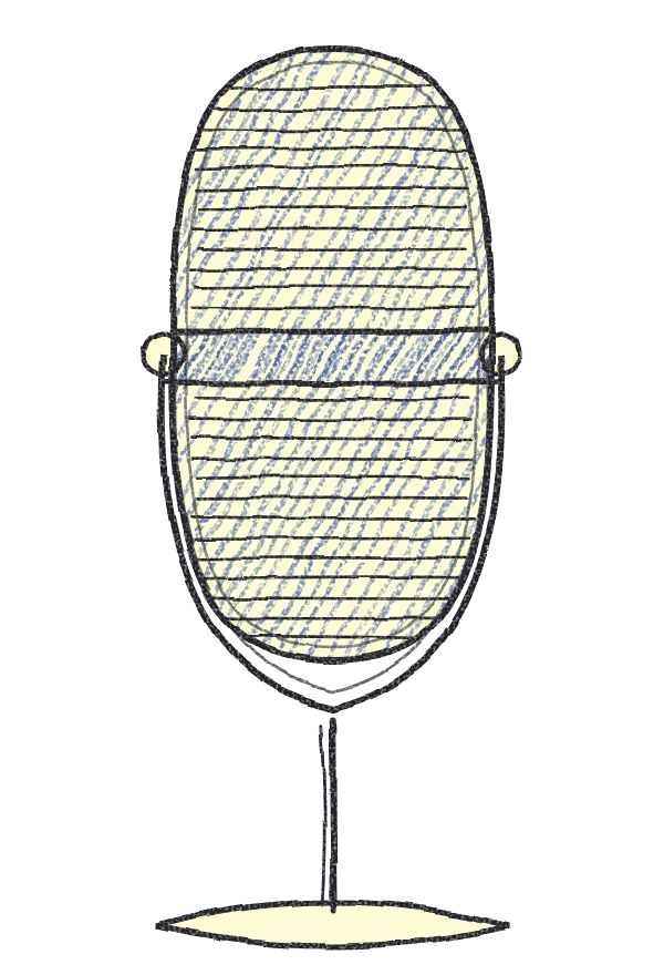 Sketch of a vintage microphone